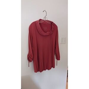 womens size 2x top 3/4 sleeve Neon Buddah Fall Orange